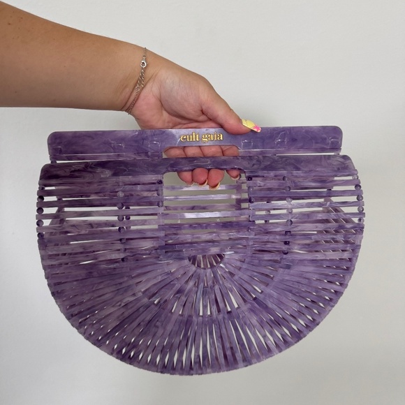 Cult Gaia Acrylic Ark Clutch Bag Purse Lavender HTF Excellent condition - Picture 1 of 6